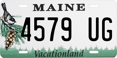 ME license plate 4579UG