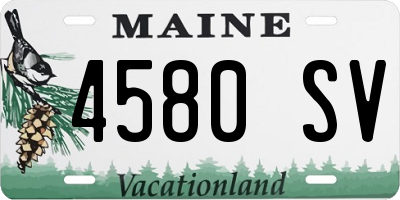 ME license plate 4580SV