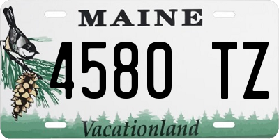 ME license plate 4580TZ