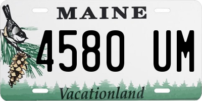 ME license plate 4580UM