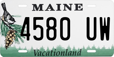 ME license plate 4580UW