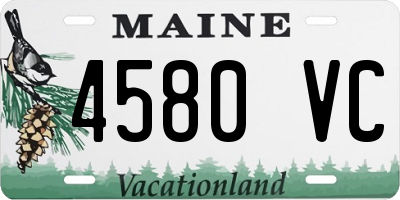 ME license plate 4580VC