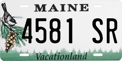 ME license plate 4581SR