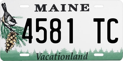 ME license plate 4581TC