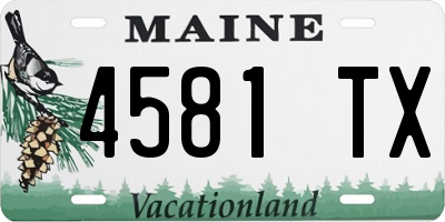 ME license plate 4581TX