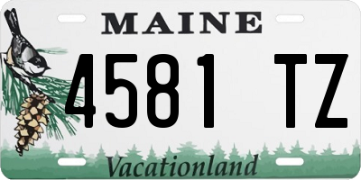 ME license plate 4581TZ