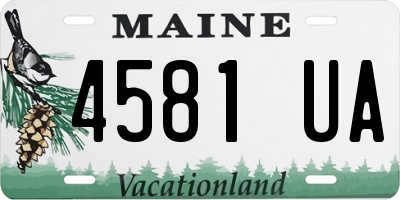 ME license plate 4581UA