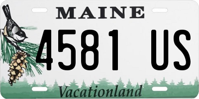 ME license plate 4581US