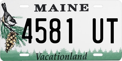 ME license plate 4581UT