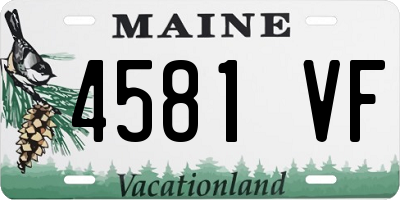 ME license plate 4581VF