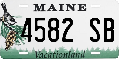 ME license plate 4582SB