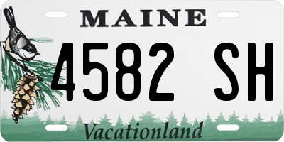 ME license plate 4582SH