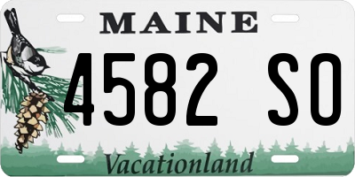 ME license plate 4582SO