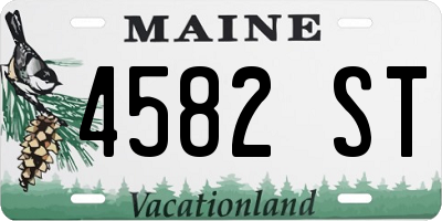 ME license plate 4582ST