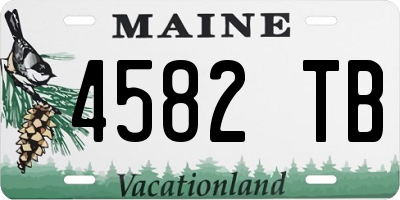 ME license plate 4582TB