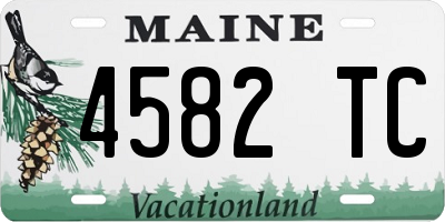 ME license plate 4582TC