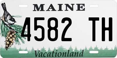 ME license plate 4582TH