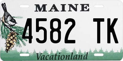 ME license plate 4582TK