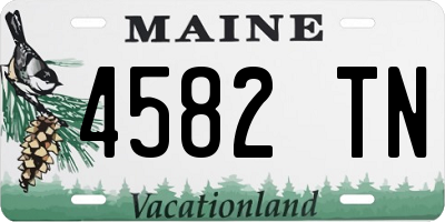ME license plate 4582TN