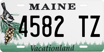 ME license plate 4582TZ
