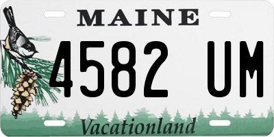ME license plate 4582UM