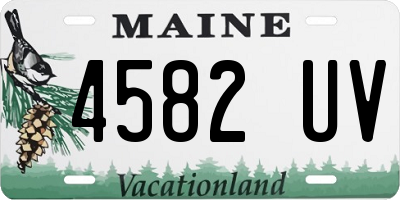 ME license plate 4582UV