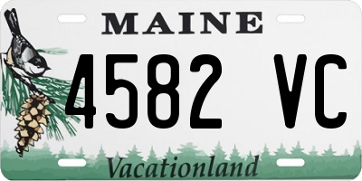 ME license plate 4582VC