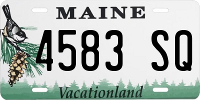 ME license plate 4583SQ