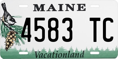 ME license plate 4583TC