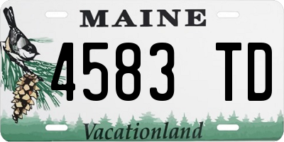 ME license plate 4583TD