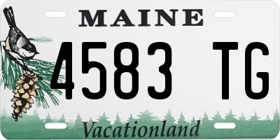 ME license plate 4583TG