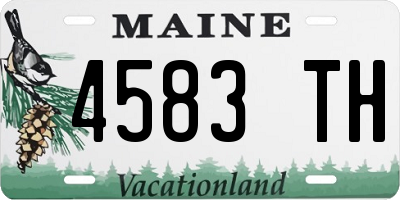 ME license plate 4583TH