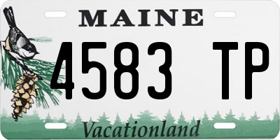 ME license plate 4583TP