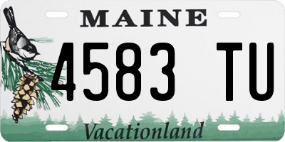 ME license plate 4583TU