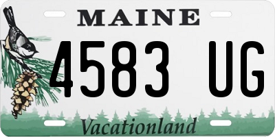 ME license plate 4583UG