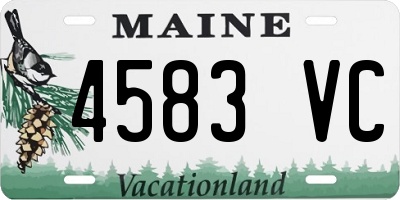 ME license plate 4583VC