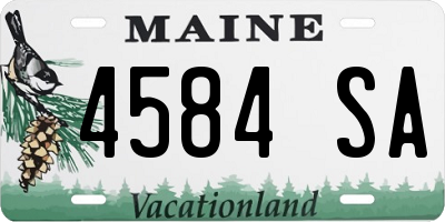 ME license plate 4584SA