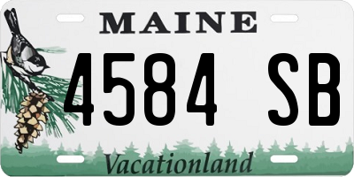 ME license plate 4584SB