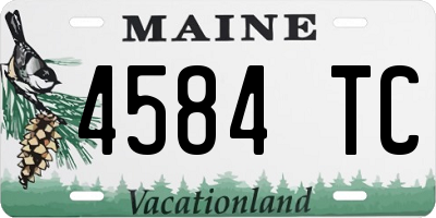 ME license plate 4584TC