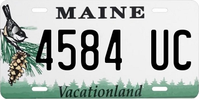 ME license plate 4584UC