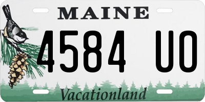 ME license plate 4584UO