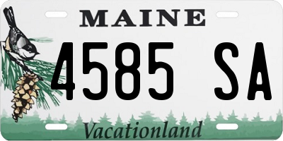 ME license plate 4585SA