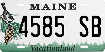 ME license plate 4585SB