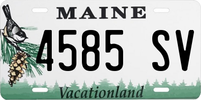 ME license plate 4585SV