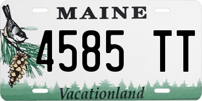 ME license plate 4585TT