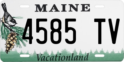 ME license plate 4585TV