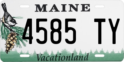 ME license plate 4585TY