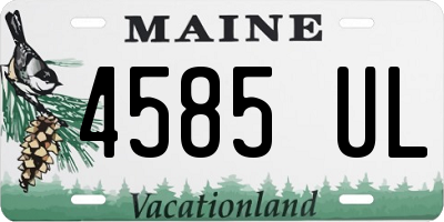 ME license plate 4585UL