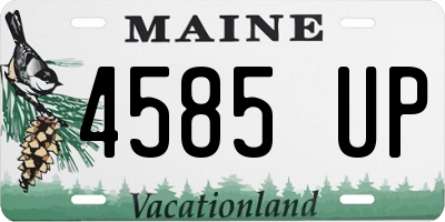ME license plate 4585UP