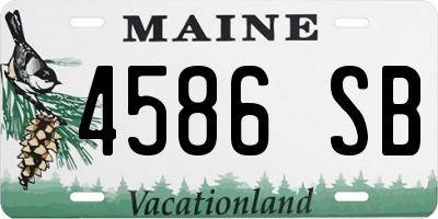 ME license plate 4586SB
